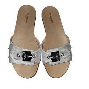 Dr. Scholl's Metallic Slide Sandals Sz.7